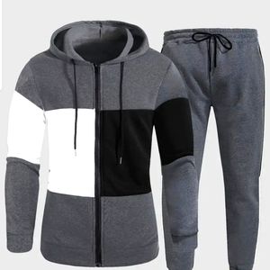 Unisex size sm color block zip front Hoodie & pant Jogger set